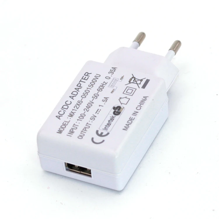 EU German socket white housing color usb adapter 5v 1a with CE , GS certificate