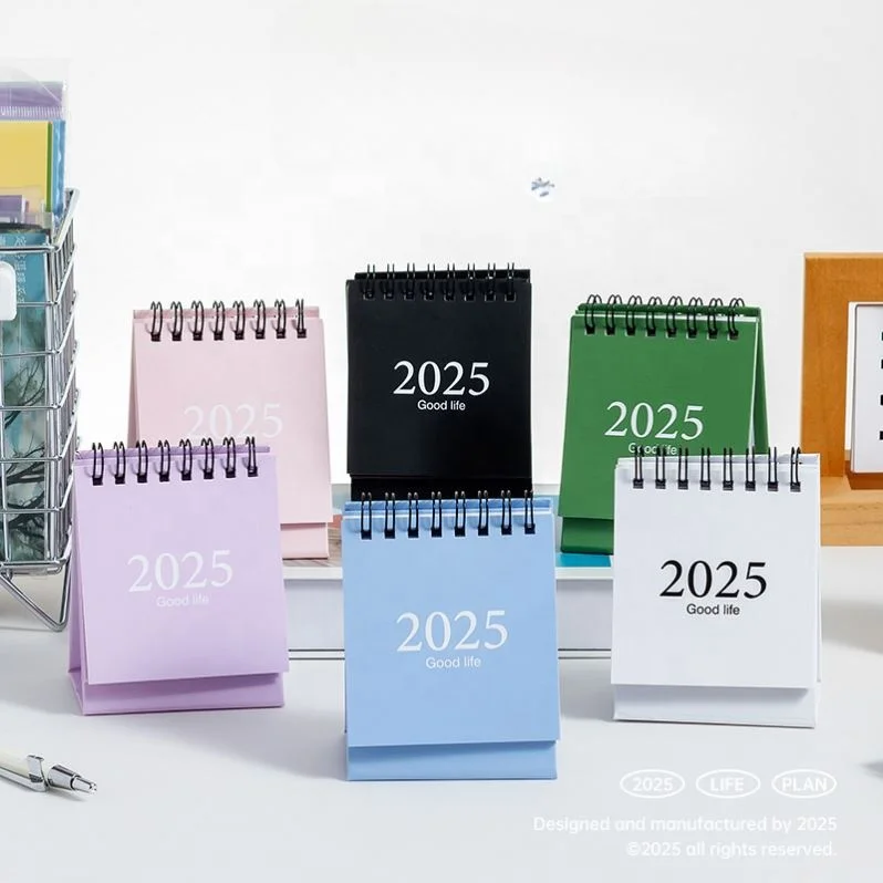 2024-2025 мини-календарь креативный план украшения рабочего стола проверить в блокноте английская версия календаря