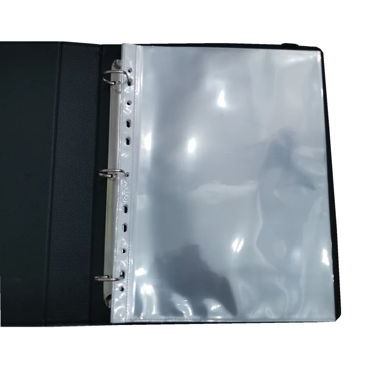 A4 3 ring binder file folder with 3 hole PP sheet protector Office File Folder(Manufactory)