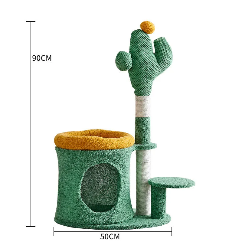 Manufacturer Wholesale Custom Luxury Green Cat Tree Tower Pet House Multi-layer Scratching Climbing Tree