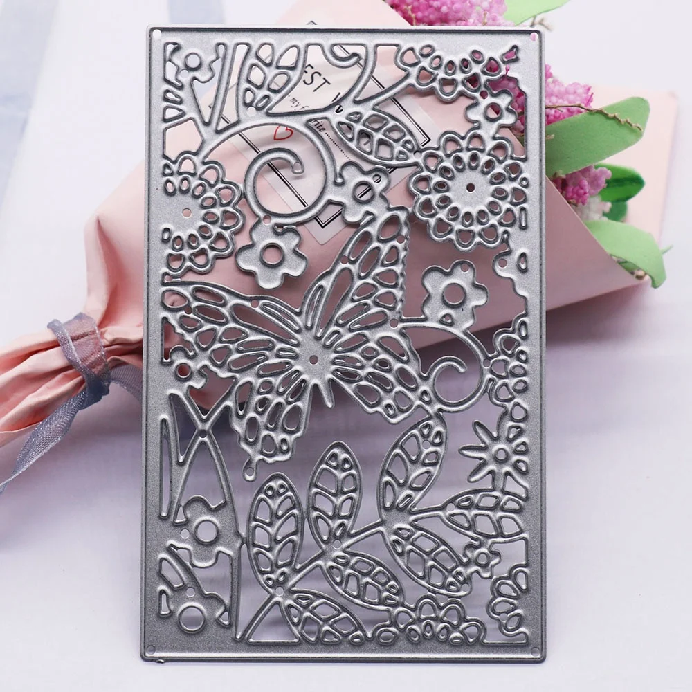 Butterfly Frames Metal Cutting Dies Scrapbooking Metal Etching Stencils Embossing Die Cuts Frames