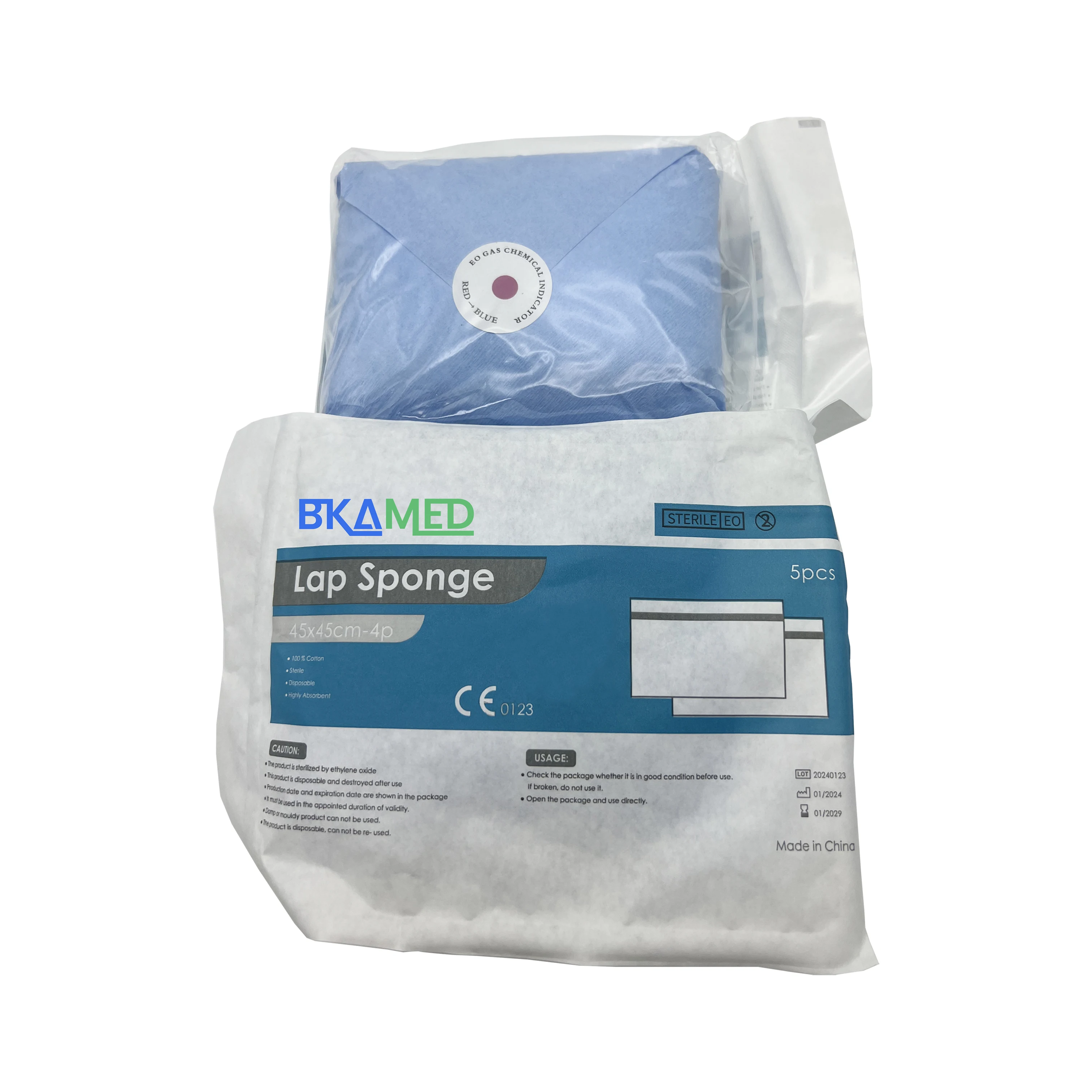 Surgical Pre washed standard gauze lap sponge 18*18 sterile lap sponges with x-ray detectable