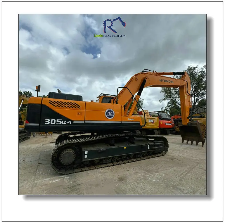 Тяжелое горное оборудование 30 тонн используется Корея Hyundai R305LC-9T гидравлический экскаватор Подержанный HYUNDAI R305