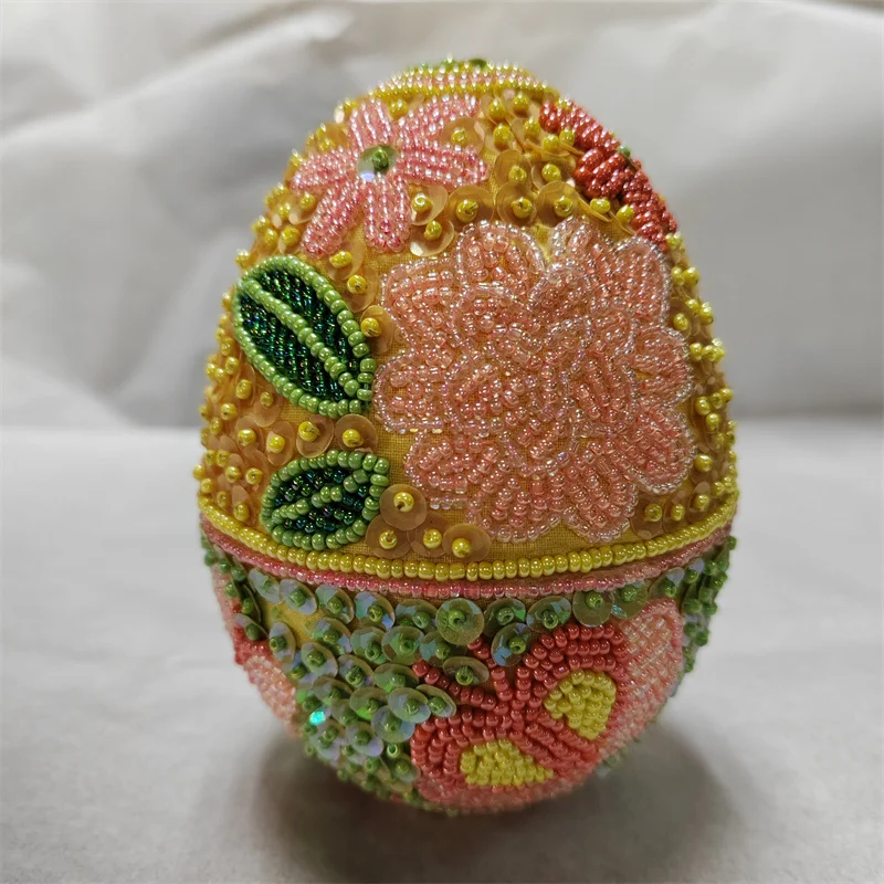 Factory Wholesale DIY Easter craft ideas using styrofoam eggs, Sequin Egg Ornament Craft Kit, DIY Christmas Ornaments008