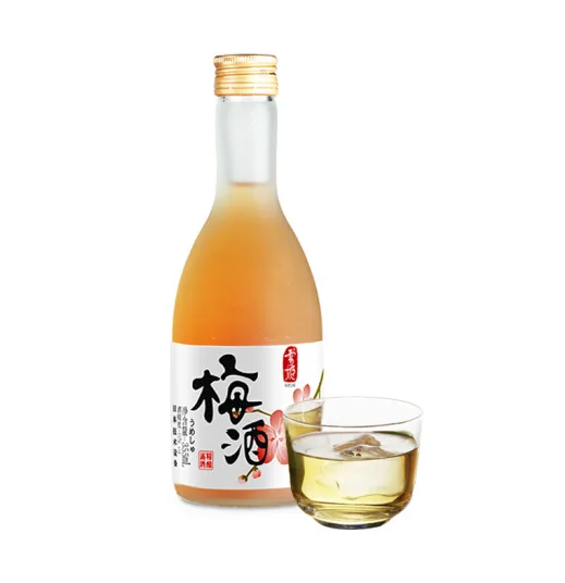 
unique shape Japanese style fine rice wine liquor glass bottle frosted fruit beverage glass bottles 350ml 