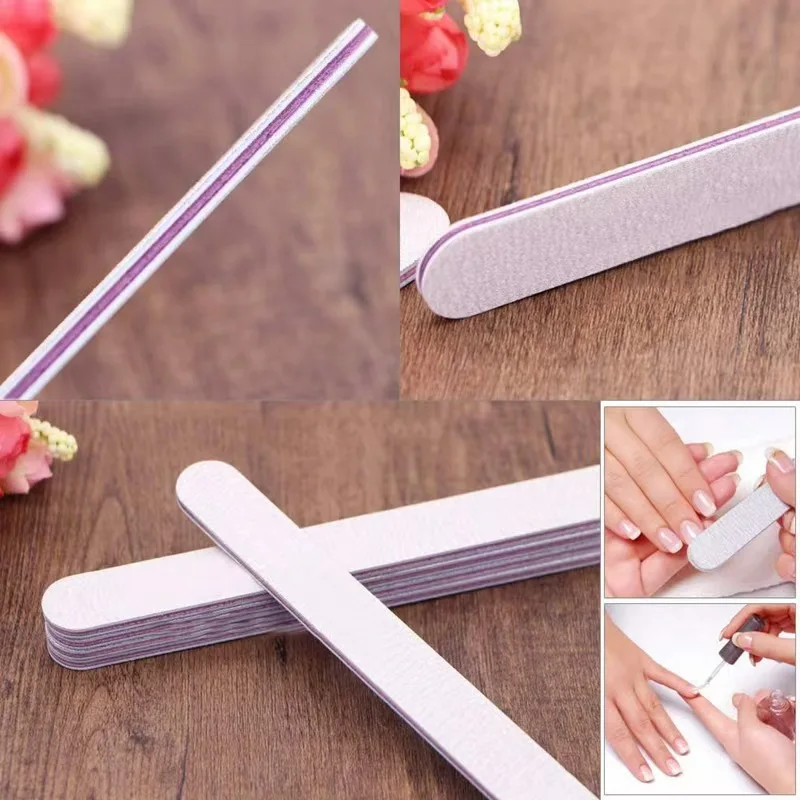 Nail Art Polishing Strip Sponge Polishing Strip Double-sided Wood Rubbing Thin Manicure Tool Suit