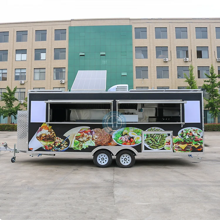 CAMP outdoor street food trailers fully equipped tacos coffee food truck food caravan with bathroom