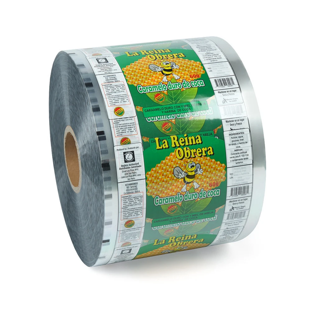 High Quality PE PET Laminated Film Customized Plastic Film Roll Candy Potato Chips Packaging Film Roll For Food Packaging