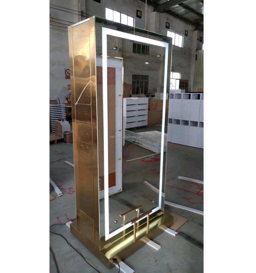 Custom Retail Shop Furniture Modern Design Salon Barber Shop Mirrors