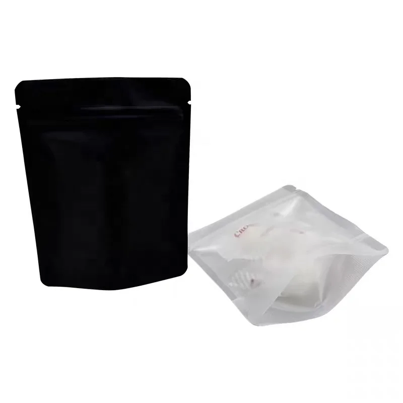 Custom Printed Soft Touch Plastic Packaging 3.5g 1 Gram Cookie Zip Lock Smell Proof Mylar Bags Clear One Side 7.5 X 12