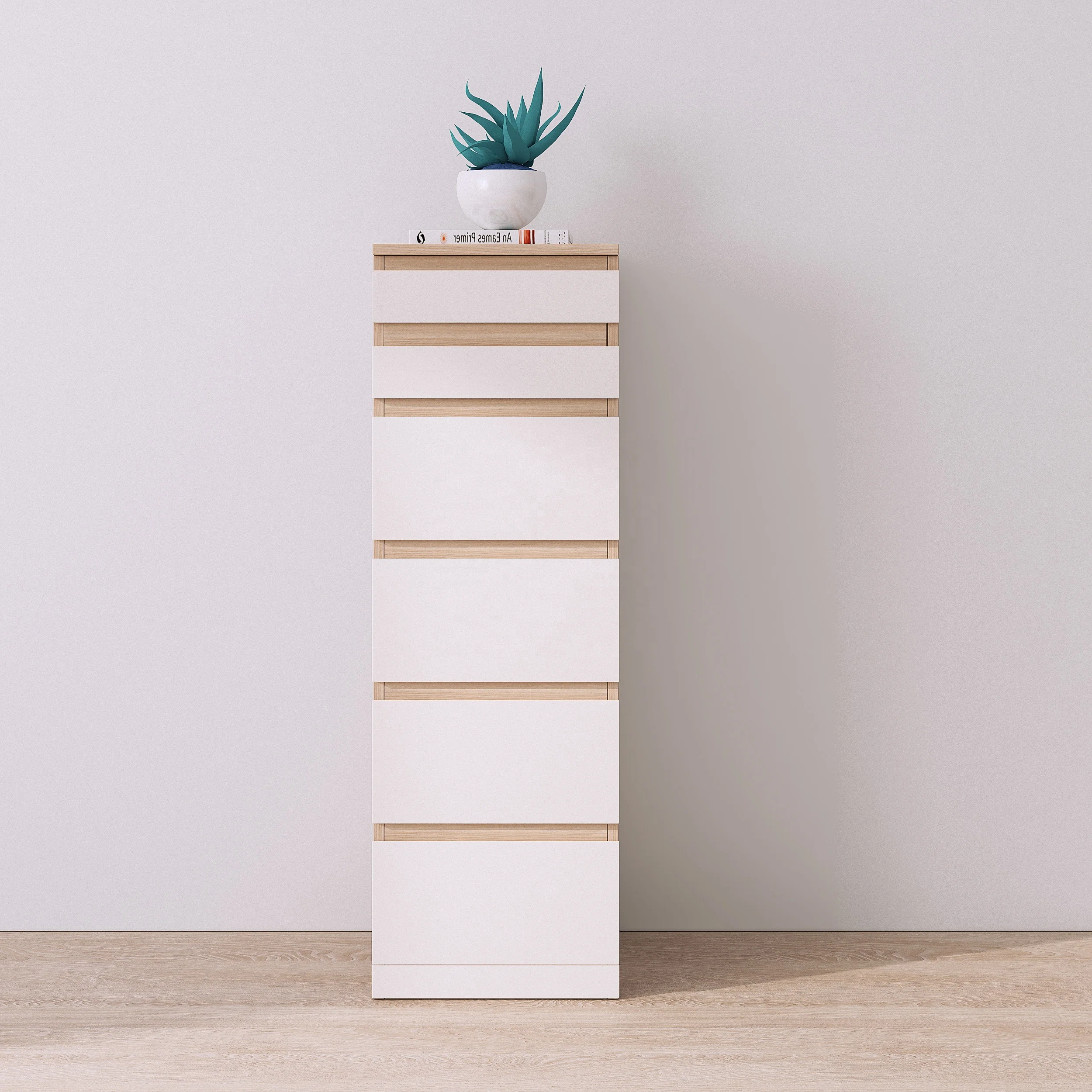 6 drawer chest of drawers white black high gloss hot sale drawer cabinet with Mirror