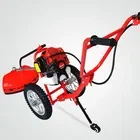 52cc Agricultural Corn Harvesting Machine Hand Push Brush Cutter With Wheel for sale