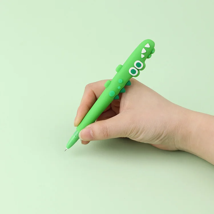 Cute Anxiety Crocodile Gel Pen Silicone Children Student Office Pen