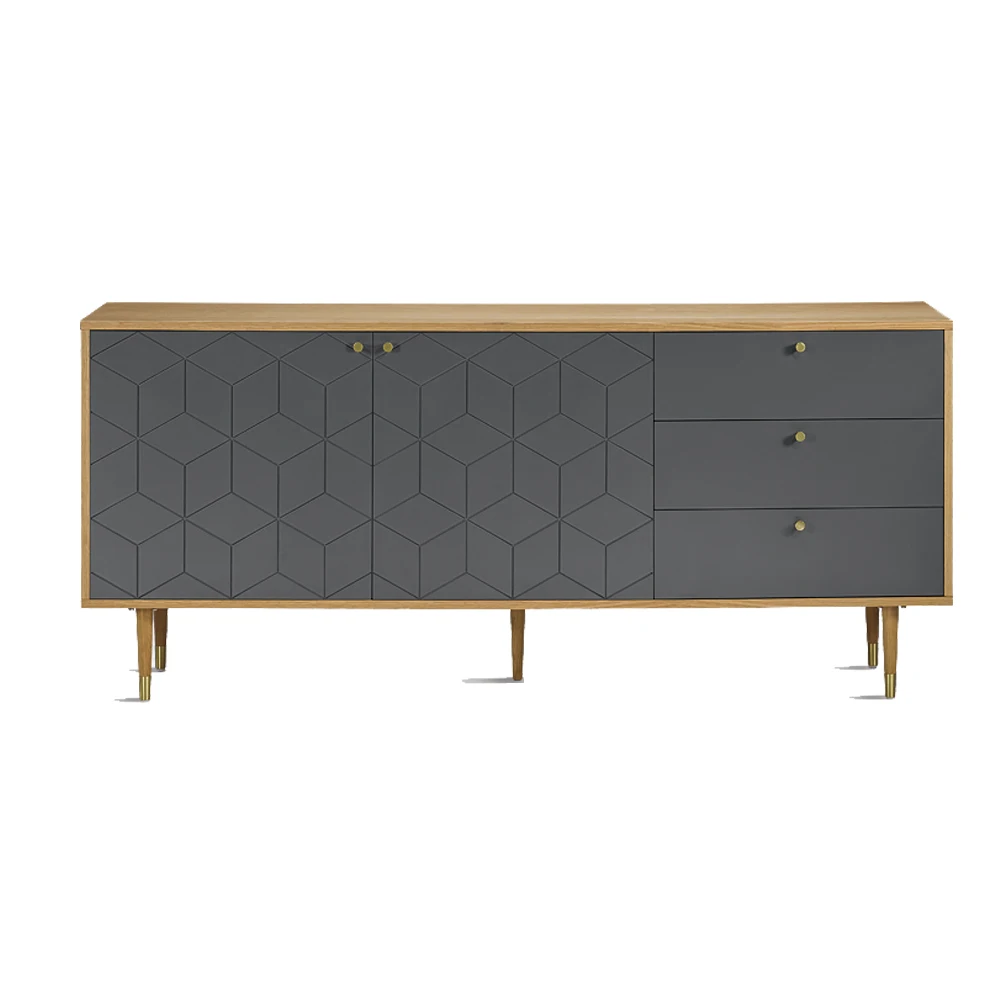 Hot sale new design high quality sideboard walnut veneer cabinet for dining room furniture