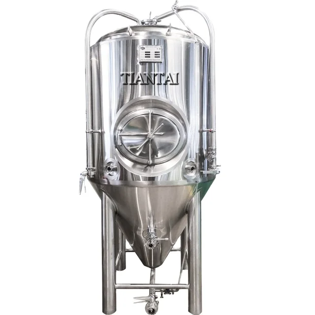 Tiantai 500L Conical Stainless Steel Double Wall Beer Fermenter Fermentation Tank