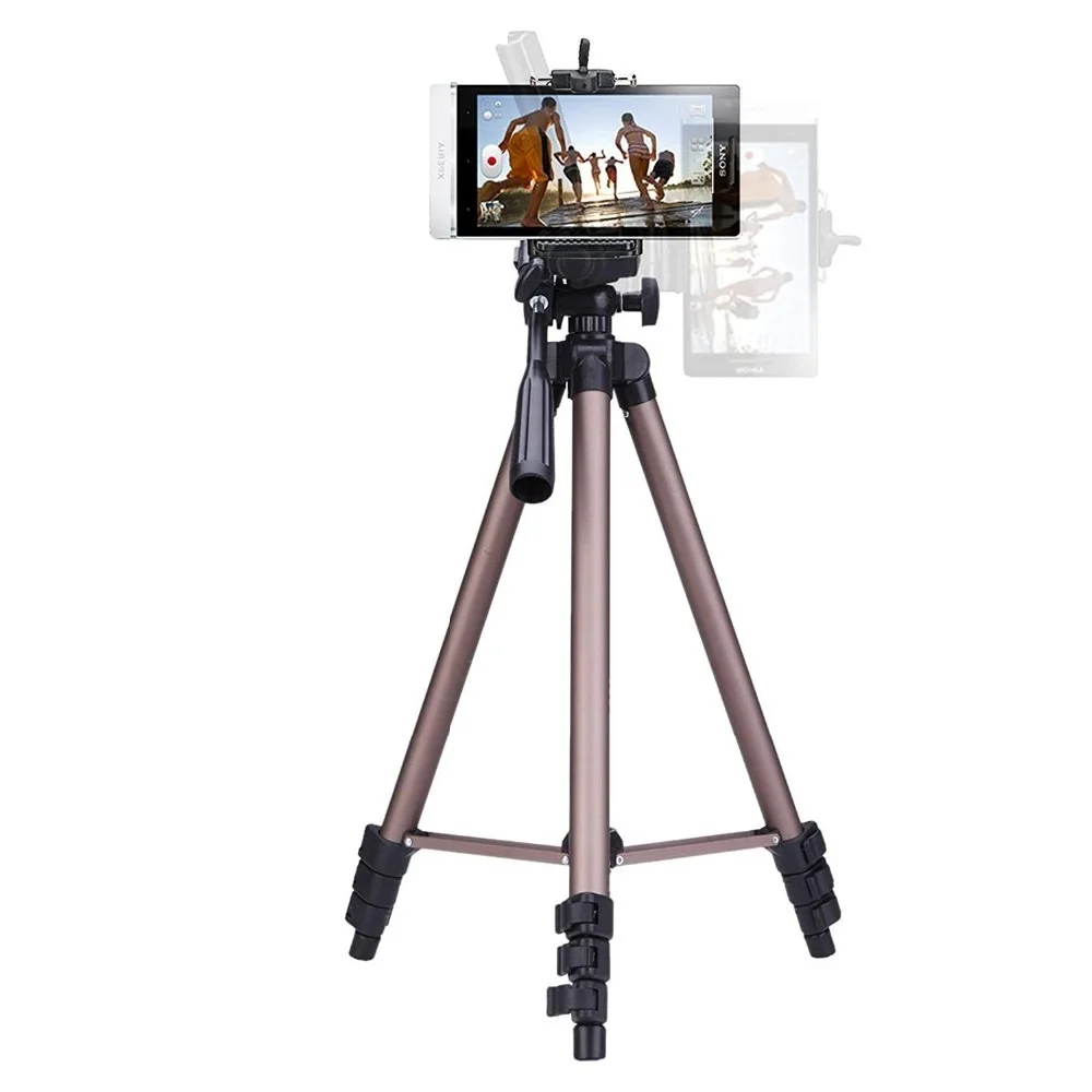 Top WT 3130 Weifeng video camera tripod plate screw 1/4 port flexible smartphone adapter 124 cm portable for Canon camera stand