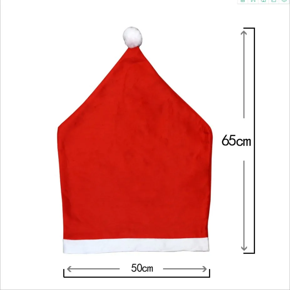 2022 hot sale christmas decorations non woven christmas hat chair cover christmas daily necessities