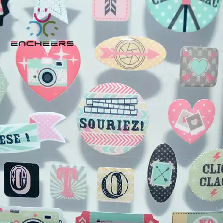 Fashion Cartoon Epoxy Rein Sticker For Promotion