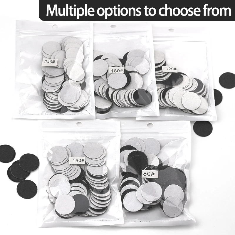 100pcs Replacement Pedicure Sanding Disc Bit Callus Remover Tool Round Sanding Paper Pad Sandpaper Discs For Salon