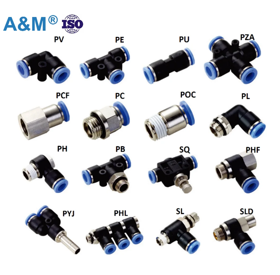Effortless Installation for Time Savings Push Fittings for Air Tools and Compressors Pneumatic Parts
