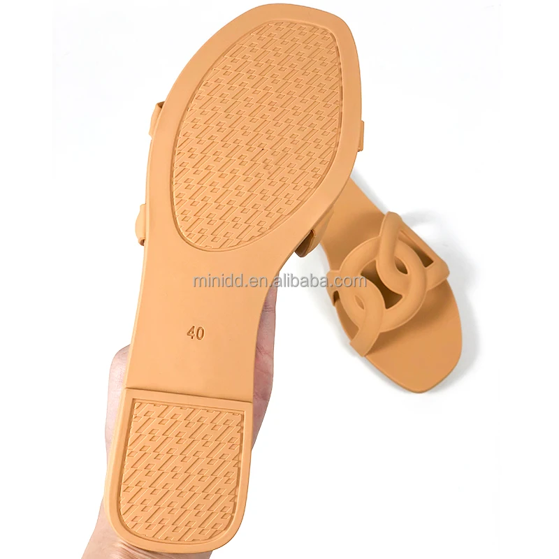 Women Rubber Slipper Fancy High Quality Plastic Slide Slippers Custom Logo OEM Lady Oran Sandal