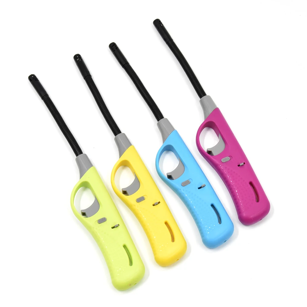 Fenglin High quality flame adjustable gas lighter kitchen flexible BBQ candle lighter