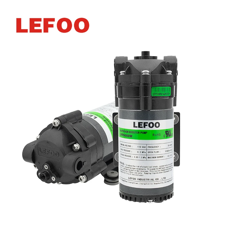 Lefoo 115V Bomba переменного тока 50GPD воды при помощи обратного осмоса Бустерный Насос Переменного мембранный насос высокого давления