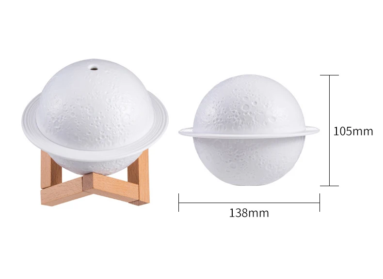 Factory Direct Lamp Humidifier USB Desktop Bedroom 3D Stars Planets Moon Light Ultrasonic Air Diffuser Humidifier