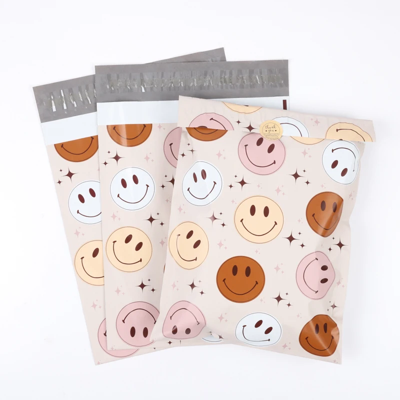 Биоразлагаемые компостируемые пакеты для почтовой почты на заказ розово-зеленые водонепроницаемые полиэтиленовые почтовые доставки товаров