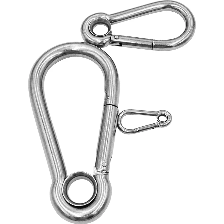 
Ailot 9*90mm Custom Steel Key Chain Oval Shape Large Locking Carabiner Clip Hooks 