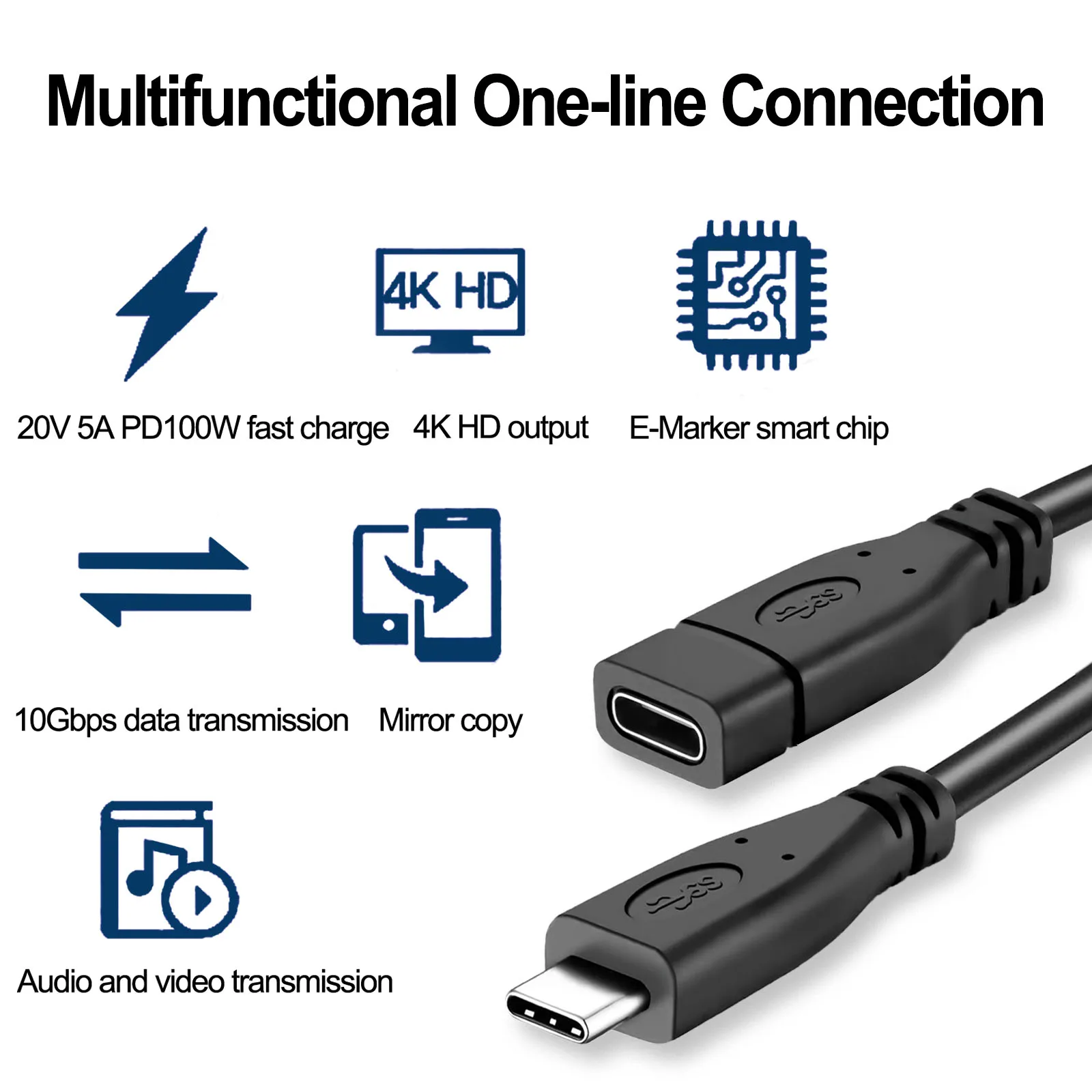 Кабель для быстрой зарядки usb type-c с разделенными лужеными концами 2 провода 4 кабель питания шнур