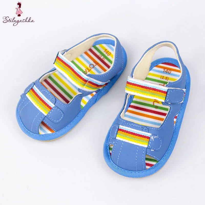 Summer wholesale blue color baby designer sandals kids shoes for boys