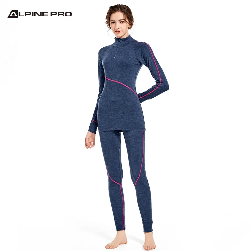 Alpine PRO Breathable Quick Dry Womens Ski Underwear Merino Womens Seamless Thermal Underwear