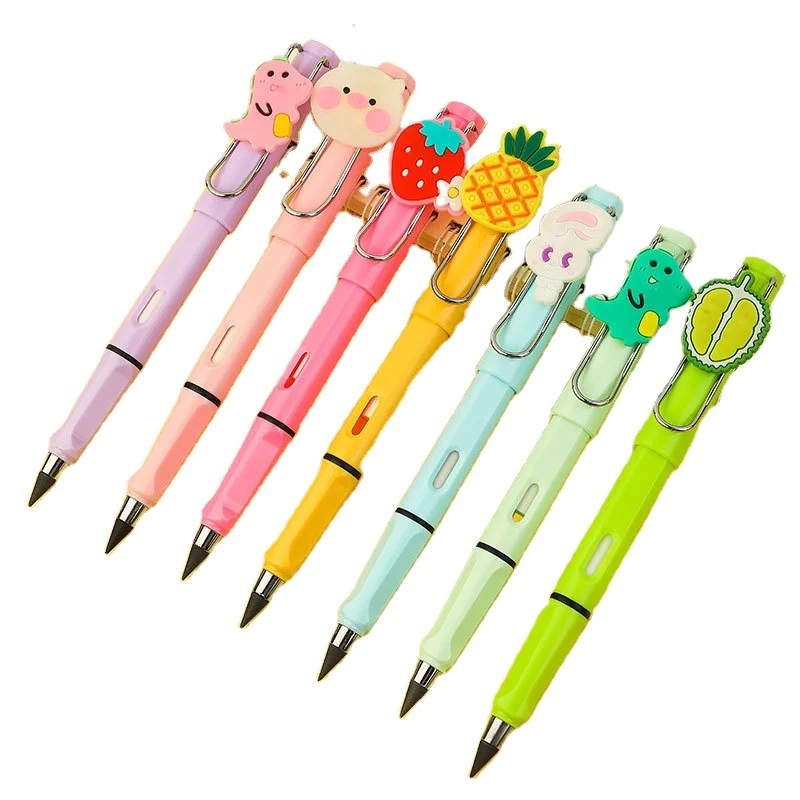 Eternal 12-Color Creative Woodless No Ink Wholesale Endless Standard Pencil with Unlimited Writing Pen
