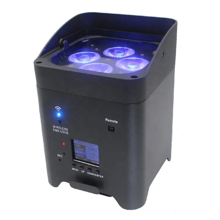 Wifi IR control wireless battery par led rgbw a+uv 6in14x18w dmx slim led par light for stage wedding church studio