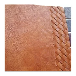 Fashion Embossed Woven Texture embossing PU artificial  Faux leather