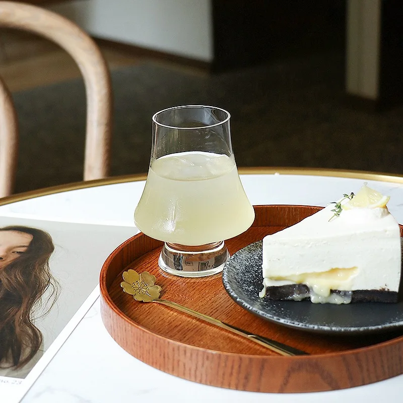 Vintage Short Stem Champagne Flutes Crystal Glassware Big Belly Cup Tulip Glass