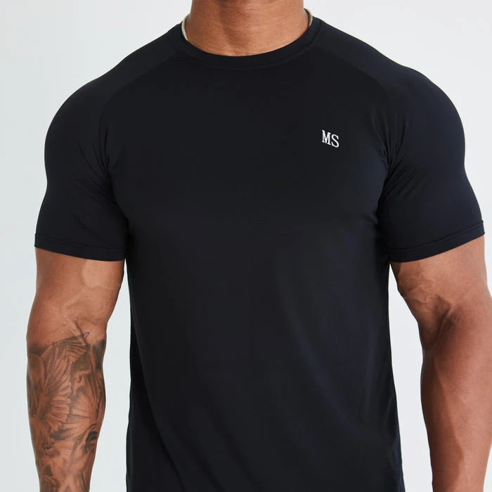 100% Polyester Mesh Fabric Performance Short Sleeve Muscle Fit Mens Breathable Gym T Shirt