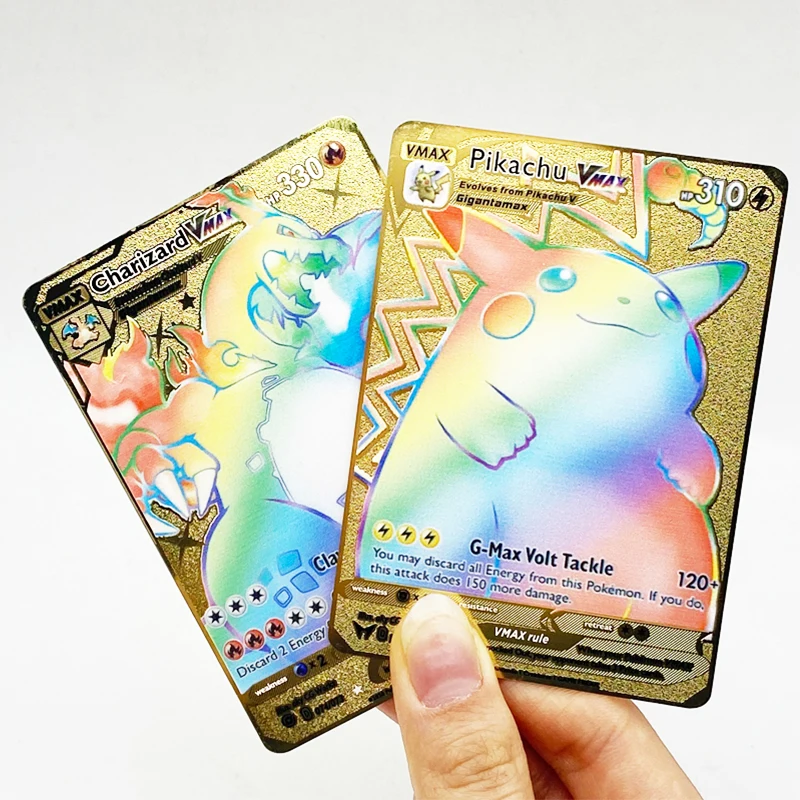 Лидер продаж карточки Charizard blastise Venusaur Gold Metal Monster Vmax 1-го выпуска Карманные
