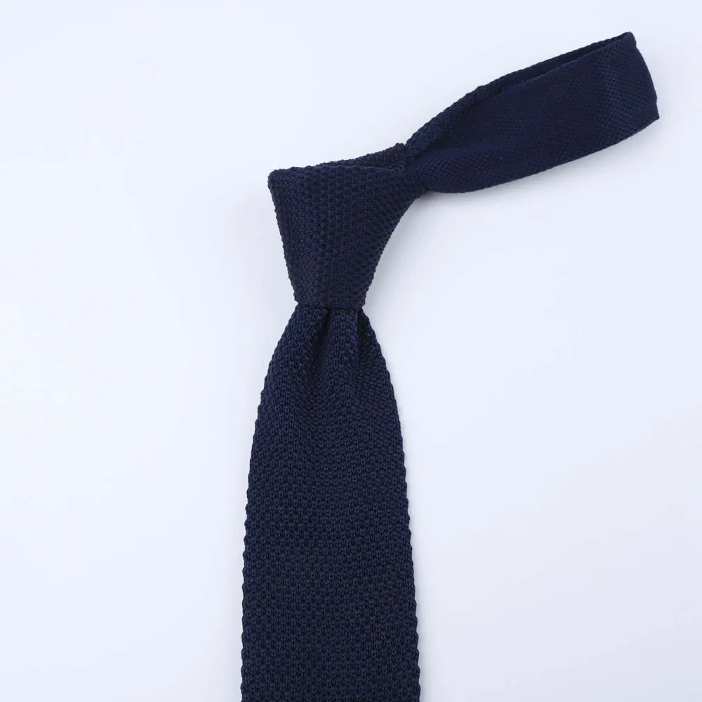 Wave Knitted Necktie Knit Leisure Triangle Solid Color Ties Normal Sharp Corner Neck Men Classic Woven Designer Cravat