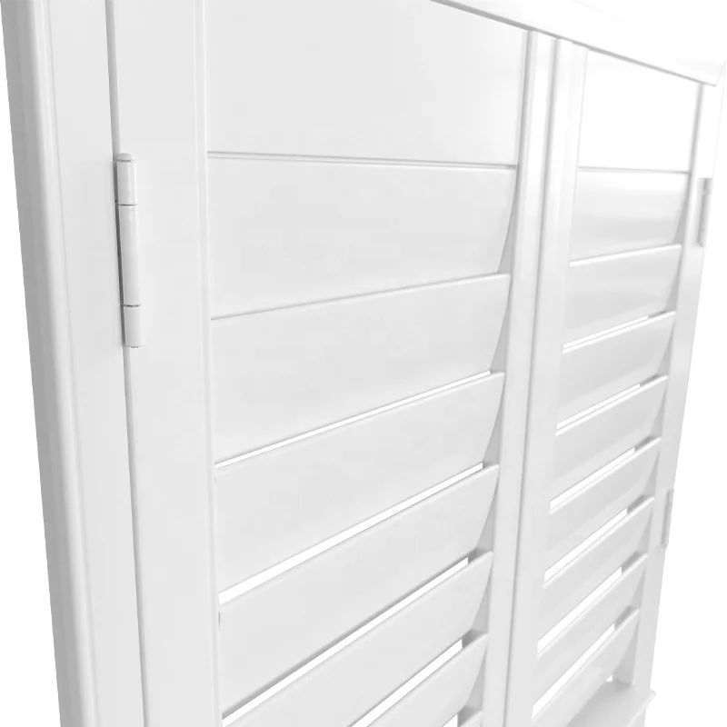 LIVING SPACE High quality PVC shutter Plastic plantation louver basswood window shutters suitable for all countries