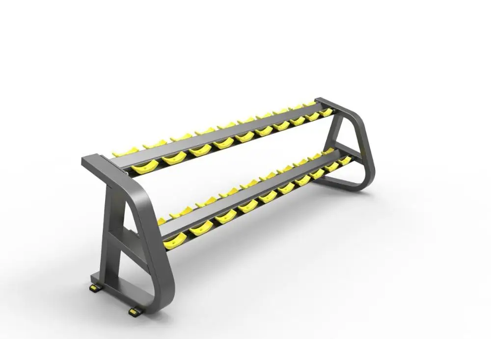 Трехслойная стойка для гантелей профессиональное коммерческое оборудование тренажерного зала заводское фитнеса