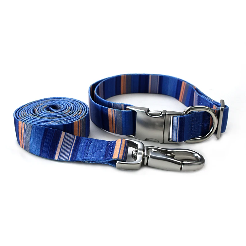2021 Hot Sale Luxury Dog Collar And Leash Set With Premium Metal Buckle