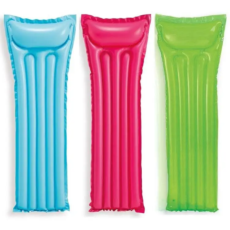 Customize Wholesale PVC Swimming Water Leaf Textured  Adult Water Air Mattress Inflatable Holes Pool Floats floating air bed