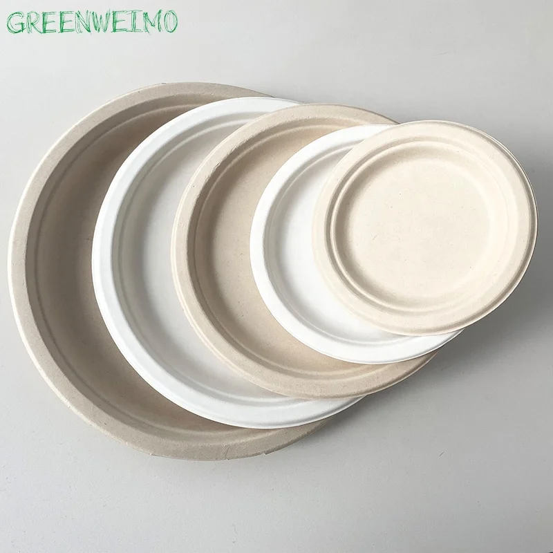 Customization Food Packaging Biodegradable Compostable Plates Sets Disposable Dinnerware