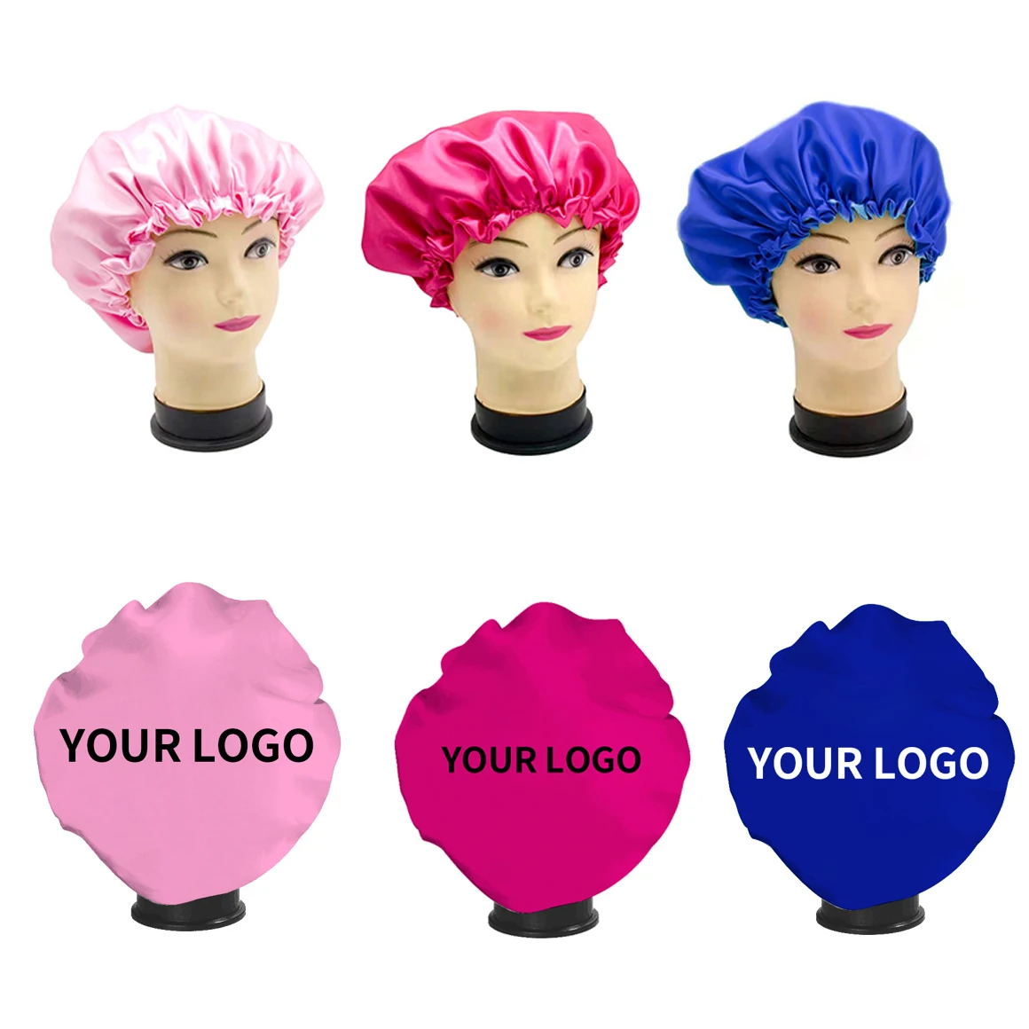 Private Label OEM Fashion Print Shower Cap Women Increase Thicker Bathing Waterproof Shower Cap