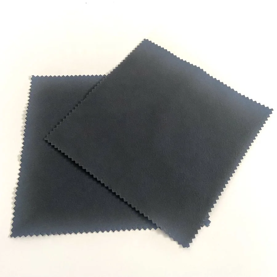 Custom logo print microfiber suede eyeglasses cleaning cloth