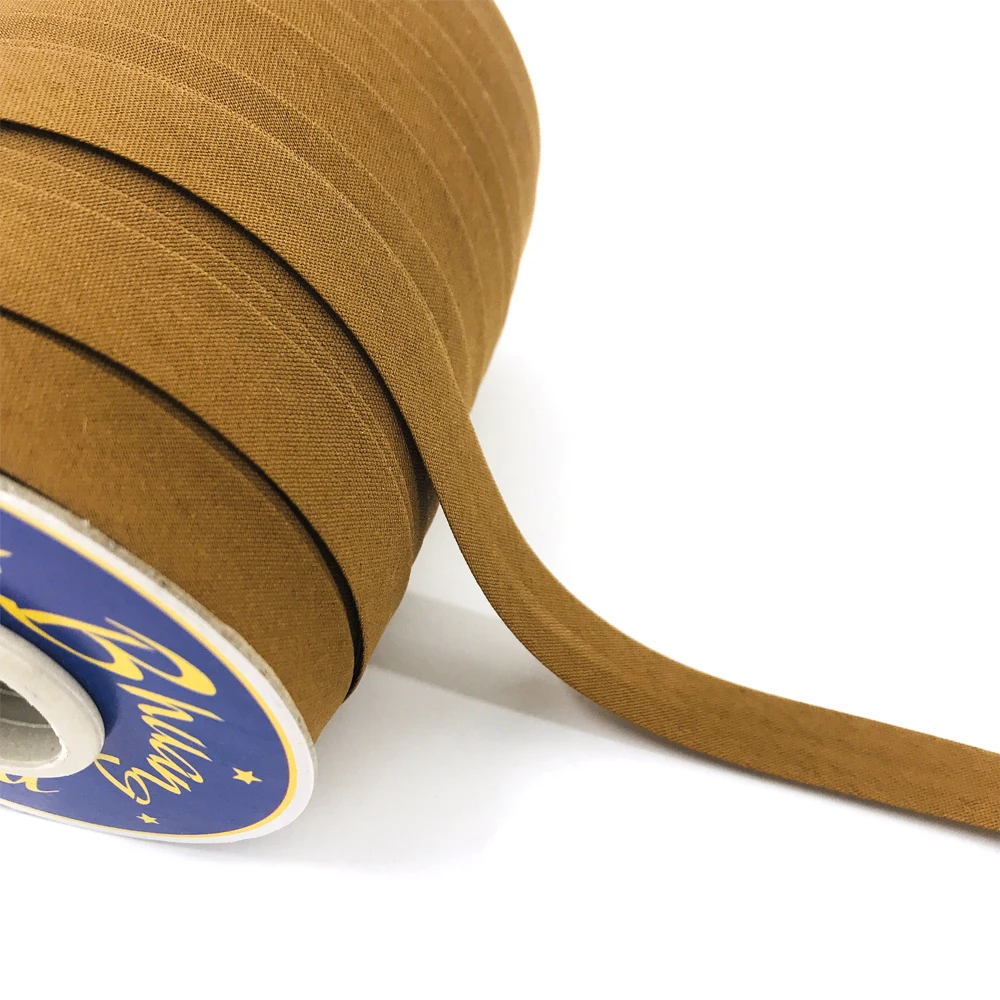 High density twill tape iron on 6mm cotton polyester double fold bias binding tape for sewing