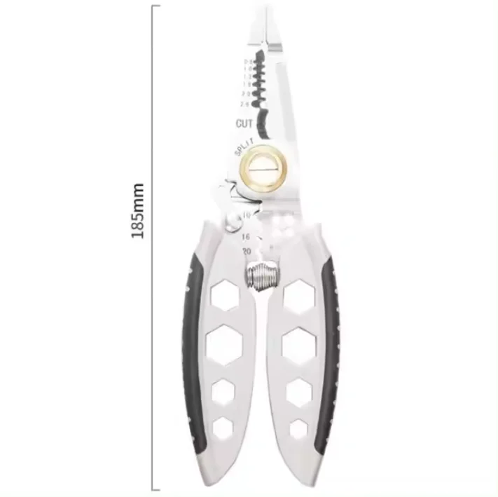Stainless steel multi-function electrician wire stripper winding, trimming, stripping, pressing