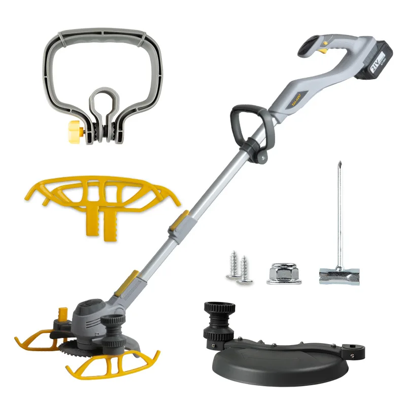 21V Brush Cutter Mower Grass Cutter Wheat Cutter Grass Trimmer Electric Lawn Mower Lithium Battery Garden Tools